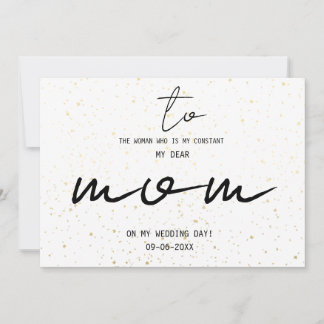 Simple To My Mum On Our Wedding Day Add Name Date 