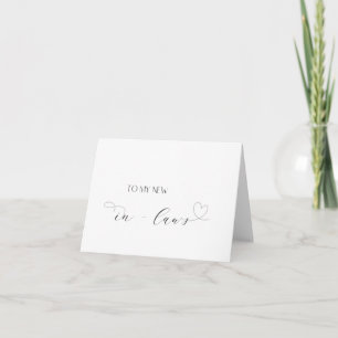 Simple to My New In-Laws Wedding Day Gift Card