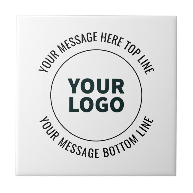 Simple to Replace with Your Logo or Image  Ceramic Tile (Front)