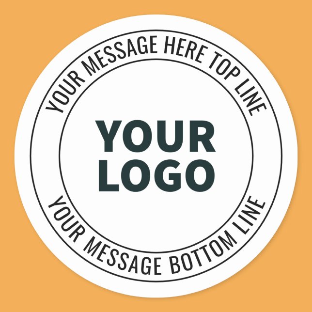 Simple to Replace with Your Logo or Image  Classic Round Sticker (Creator Uploaded)