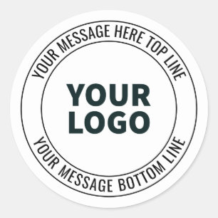 Simple to Replace with Your Logo or Image  Classic Round Sticker