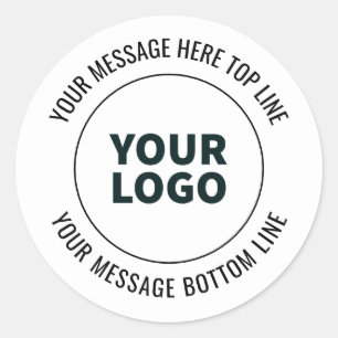 Simple to Replace with Your Logo or Image  Classic Round Sticker