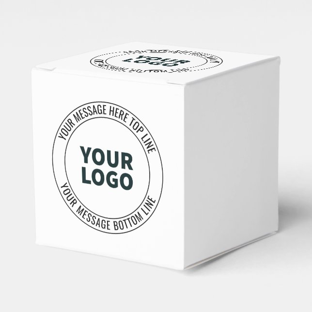Simple to Replace with Your Logo or Image  Favour Box (Front Side)