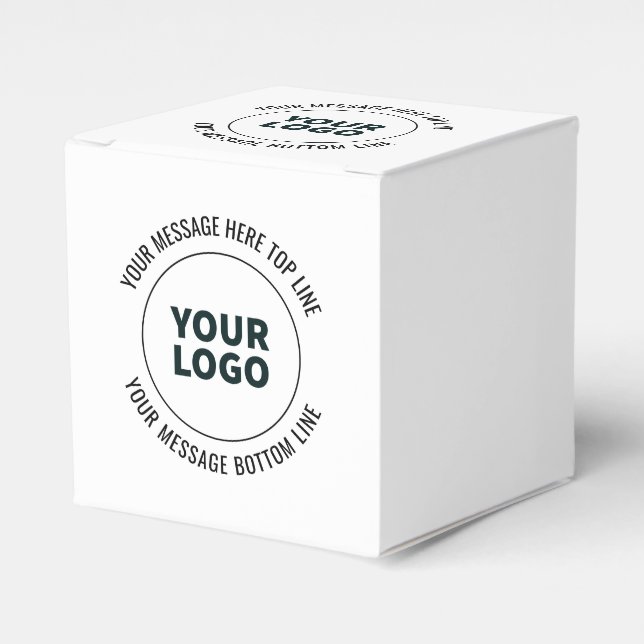 Simple to Replace with Your Logo or Image  Favour Box (Front Side)