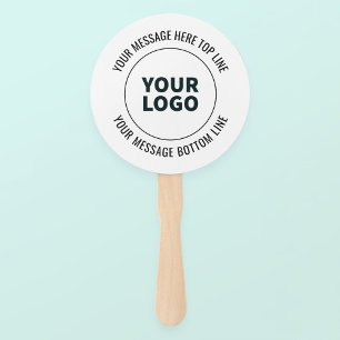 Simple to Replace with Your Logo or Image Hand Fan