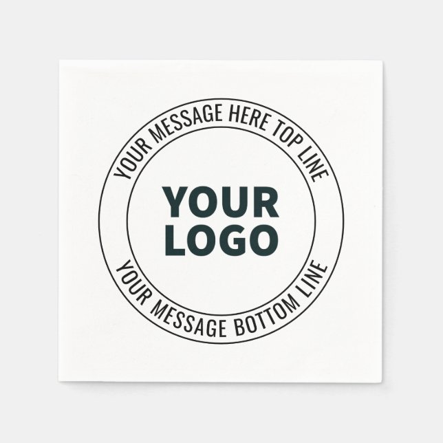 Simple to Replace with Your Logo or Image  Napkin (Front)