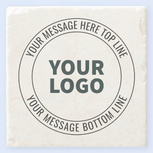 Simple to Replace with Your Logo or Image  Stone Coaster
