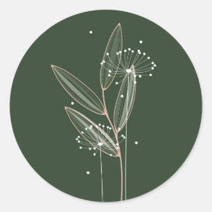 Simple Touch of Nature Seeding the Land Classic Round Sticker