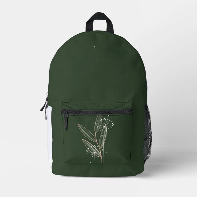 Simple Touch of Nature Seeding the Land Printed Backpack (Front)