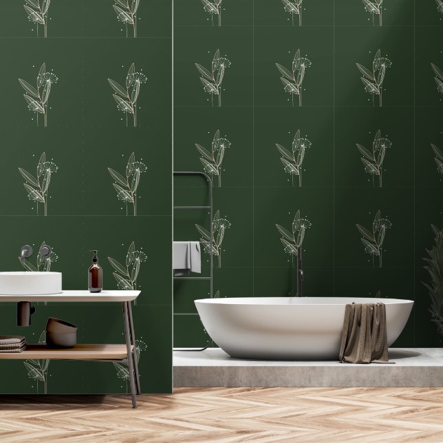 Simple Touch of Nature Seeding the Land Wallpaper (Bathroom)