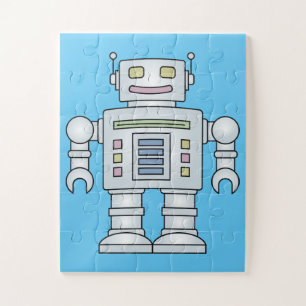 Simple toy robot puzzle for children - 30 pc