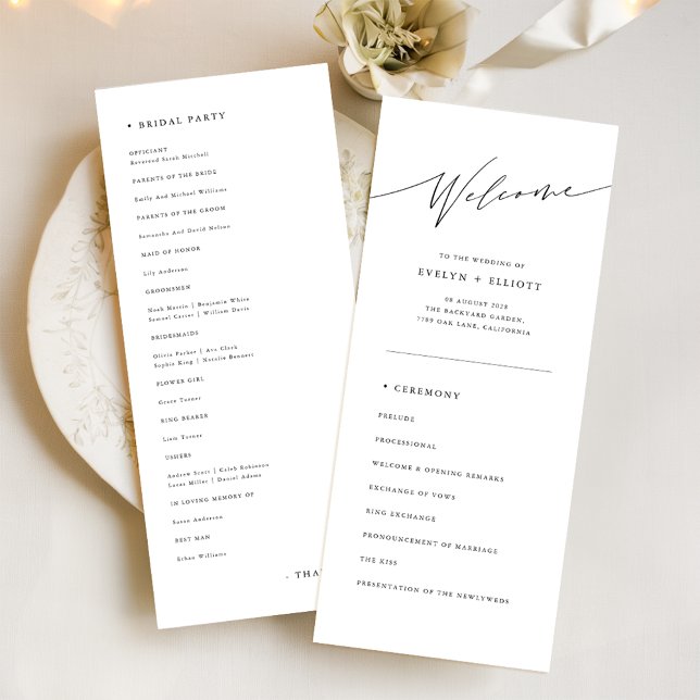 Simple Traditional Catholic Wedding Ceremony Program (Creator Uploaded)