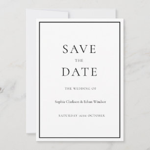 Simple Traditional Digital Save the Date Card