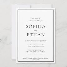 Simple Traditional Digital Wedding Invitation