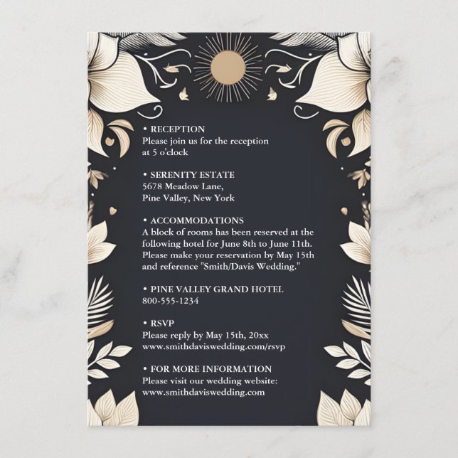 Simple Traditional Marriage Vow Renewal Wedding Enclosure Card (Front)