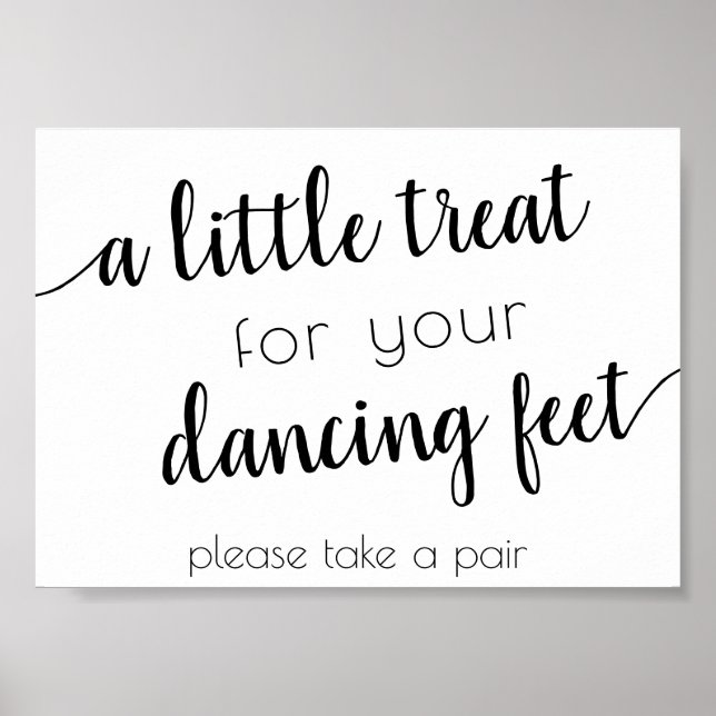 Simple Treat for Dancing Feet | Black Script Event Poster (Front)