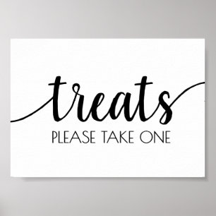 Simple Treats   Fall Orange Wedding Party Event Poster