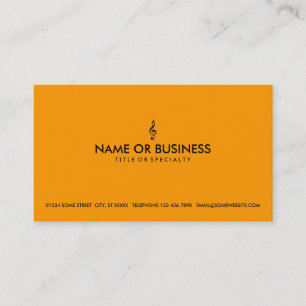 simple treble clef business card