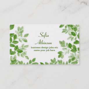 simple tree leaves beautiful business card design