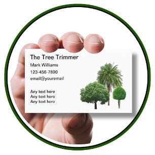 Simple Tree Trimming Service Business Cards
