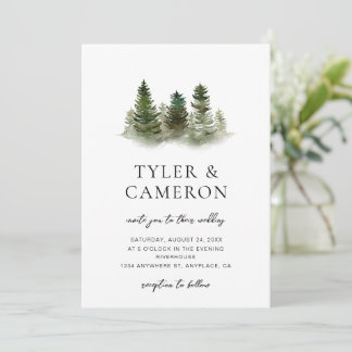 Simple Tree Wedding Invitation 