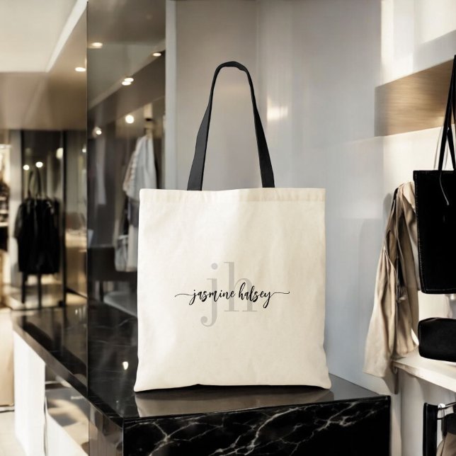 Simple Trends Name and Initials Tote Bag (Creator Uploaded)
