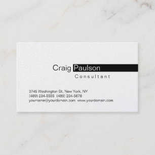 Simple Trendy Black Stripe Business Card