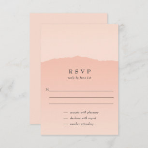 Simple Trendy Blush Wedding RSVP Card