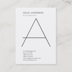 Simple Trendy Cute Plain Black White Business Card
