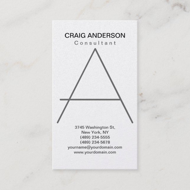 Simple Trendy Cute Plain Business Card (Front)