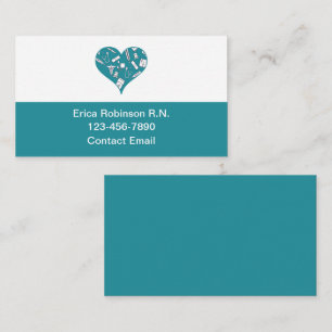 Simple Trendy Registered Nurse Medical Business Card