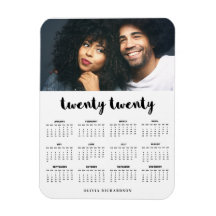 Simple Trendy Typography 2020 Photo Calendar