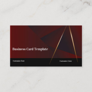 Simple Triangle Abstract Red Classy Business Card