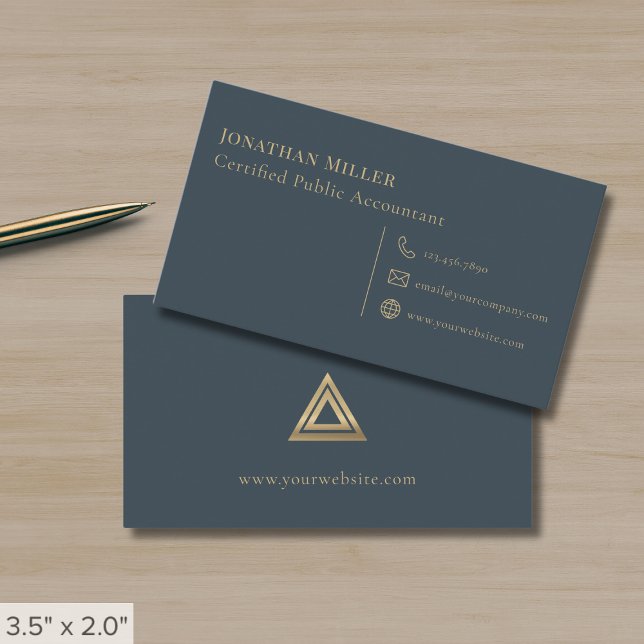 Simple Triangle Logo Business Card (Creator Uploaded)