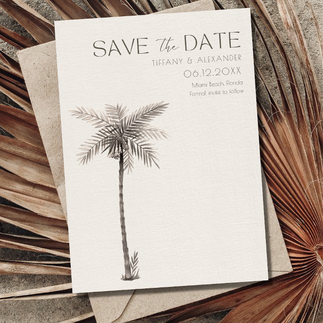 Simple Tropical Beach Wedding Photo Save The Date (Creator Uploaded)