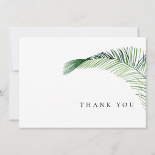 Simple Tropical Foliage Funeral Thank You