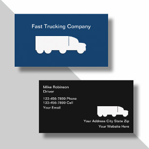 Simple Trucking Logo Budget Business Cards