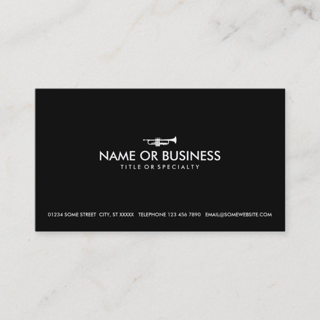 simple trumpet business card (Front)