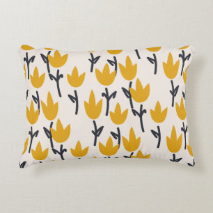 Simple tulip flower seamless pattern decorative cushion