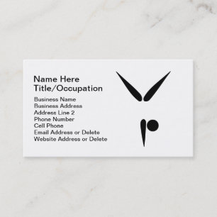 Simple Tumbler Gymnast Gymnastics Coach Business Card