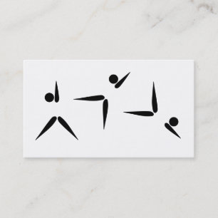 Simple Tumbler Gymnast Gymnastics Symbol Business Card
