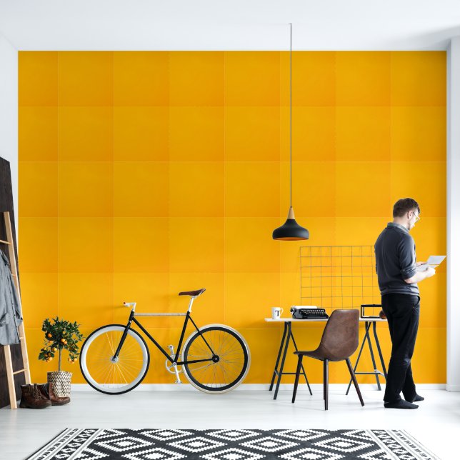 Simple Turmeric Orange Wallpaper (Living Room)