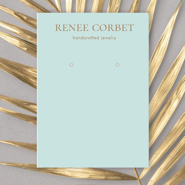 Simple Turquoise Blue Earring Display Card (Creator Uploaded)
