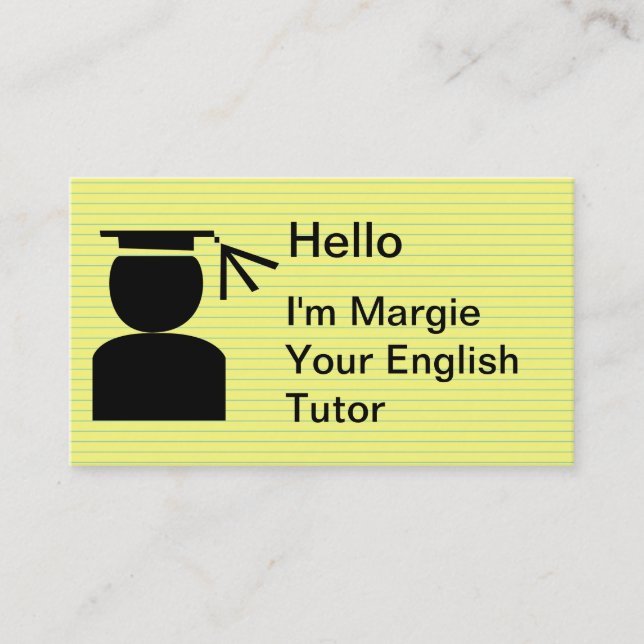 Simple Tutoring Business Cards (Front)
