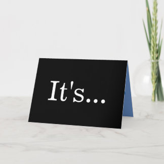 SIMPLE TWIN BABY BOYS ANNOUNCEMENT GREETING CARD