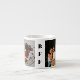 Simple Two Best Friend BFF Photo Personalised Espresso Cup