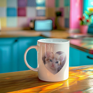 Simple Two Heart Photo Design Coffee Mug