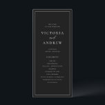 Simple Typography Black Formal Wedding Program<br><div class="desc">Add a personal touch to your wedding with our customisable wedding programs, featuring simple typography and elegant calligraphy. These programs are perfect for sharing your ceremony details, from the schedule to your wedding party, all while keeping things stylish and easy to read. The mix of modern typography and graceful calligraphy...</div>