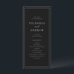 Simple Typography Black Formal Wedding Program<br><div class="desc">Add a personal touch to your wedding with our customisable wedding programs, featuring simple typography and elegant calligraphy. These programs are perfect for sharing your ceremony details, from the schedule to your wedding party, all while keeping things stylish and easy to read. The mix of modern typography and graceful calligraphy...</div>