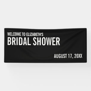 Simple Typography Bridal Shower Welcome Banner